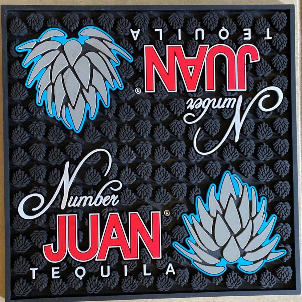 NWT Number Juan Tequila Logo Bar Mat 17x17